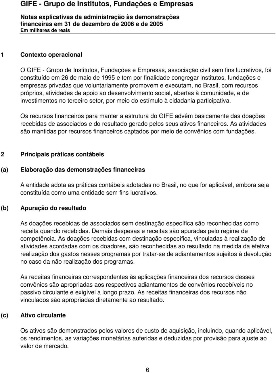 Brasil, com recursos próprios, atividades de apoio ao desenvolvimento social, abertas à comunidade, e de investimentos no terceiro setor, por meio do estímulo à cidadania participativa.