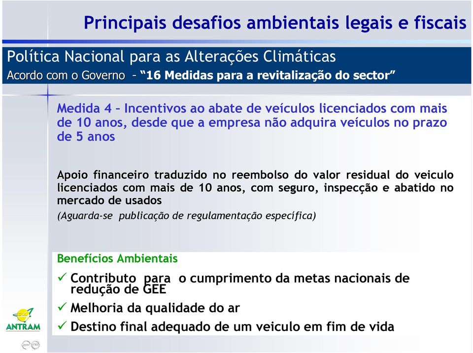 veiculo licenciados com mais de 10 anos, com seguro, inspecção e abatido no mercado de usados (Aguarda-se publicação de regulamentação específica)