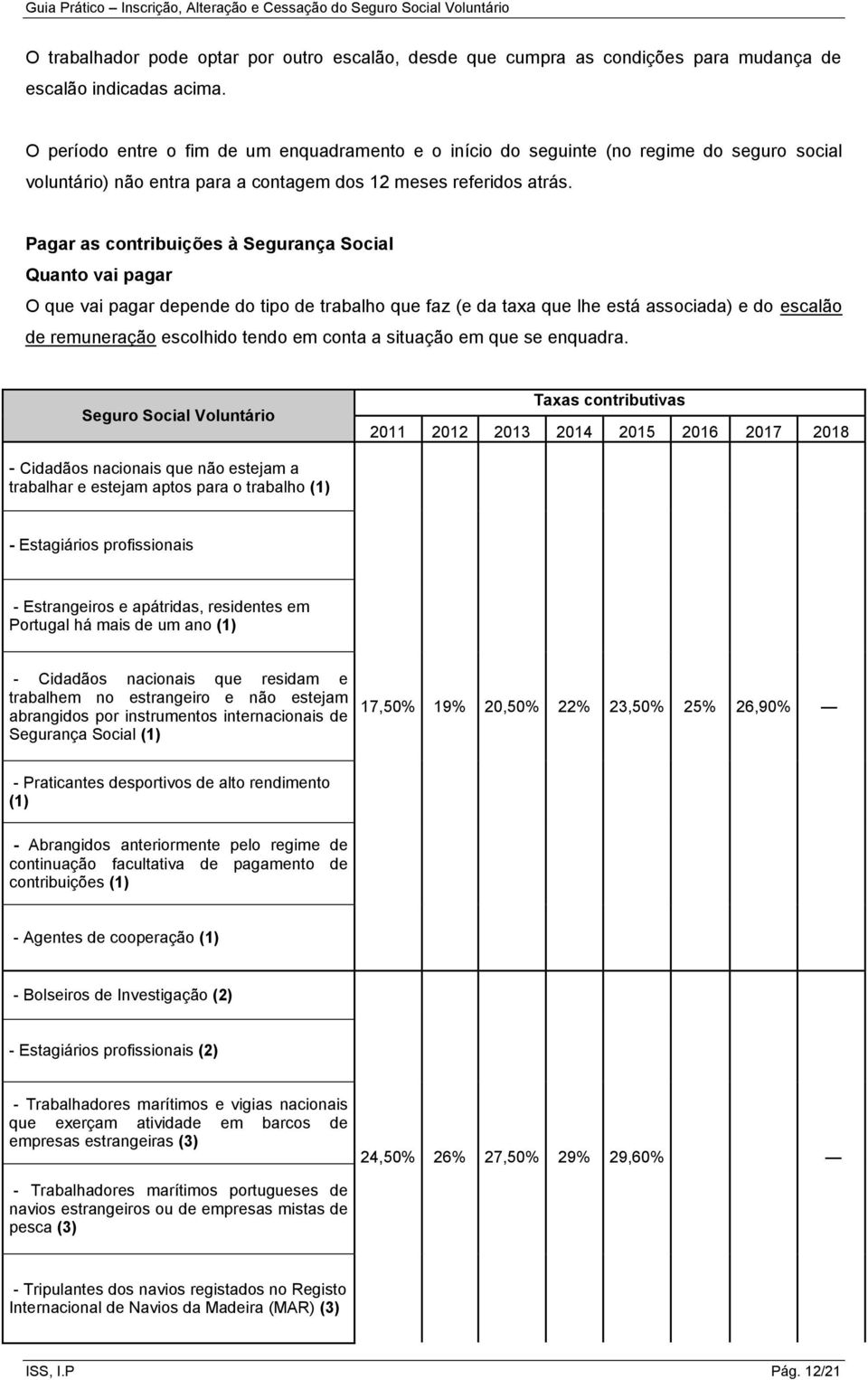 Pagar as contribuições à Segurança Social Quanto vai pagar O que vai pagar depende do tipo de trabalho que faz (e da taxa que lhe está associada) e do escalão de remuneração escolhido tendo em conta