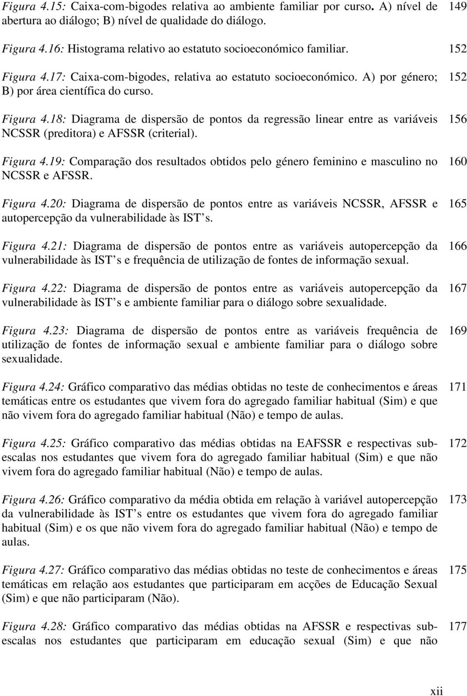 Figura 4.19: Comparação dos resultados obtidos pelo género feminino e masculino no NCSSR e AFSSR. Figura 4.