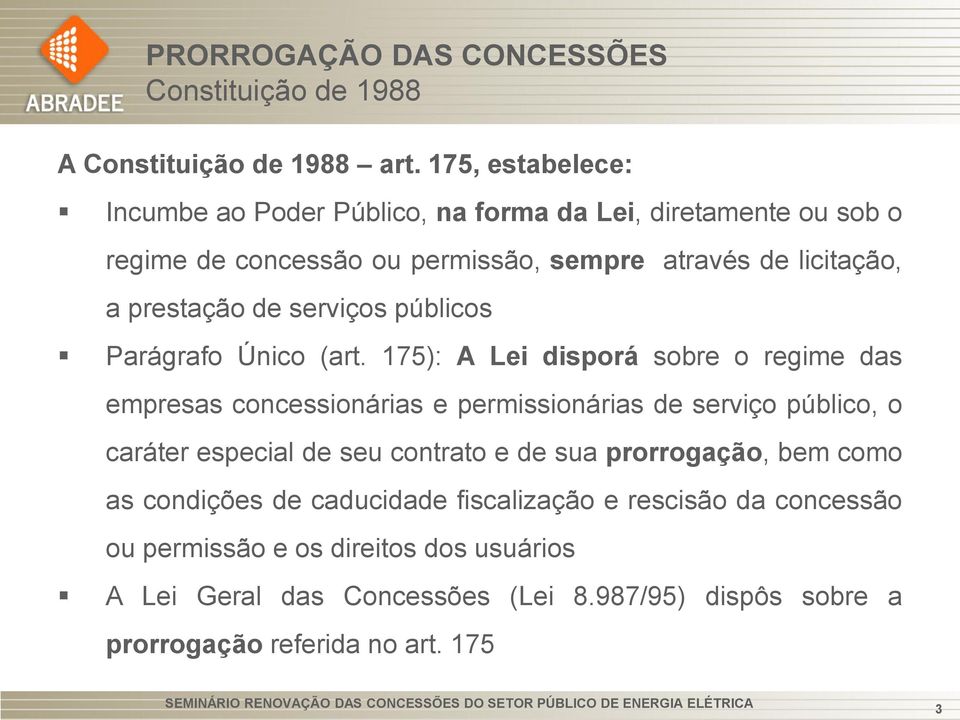 prestação de serviços públicos Parágrafo Único (art.