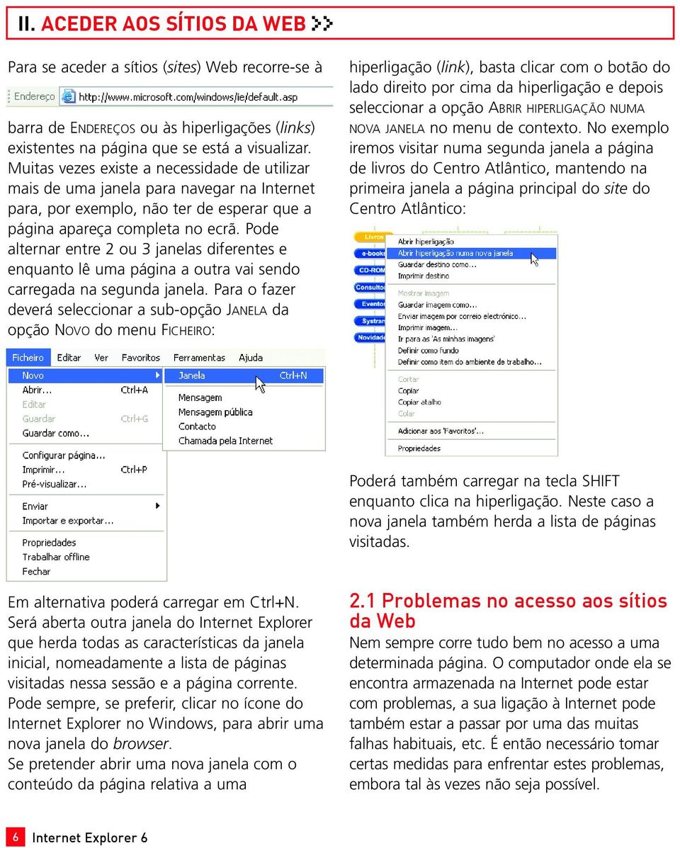 Pode alternar entre 2 ou 3 janelas diferentes e enquanto lê uma página a outra vai sendo carregada na segunda janela.