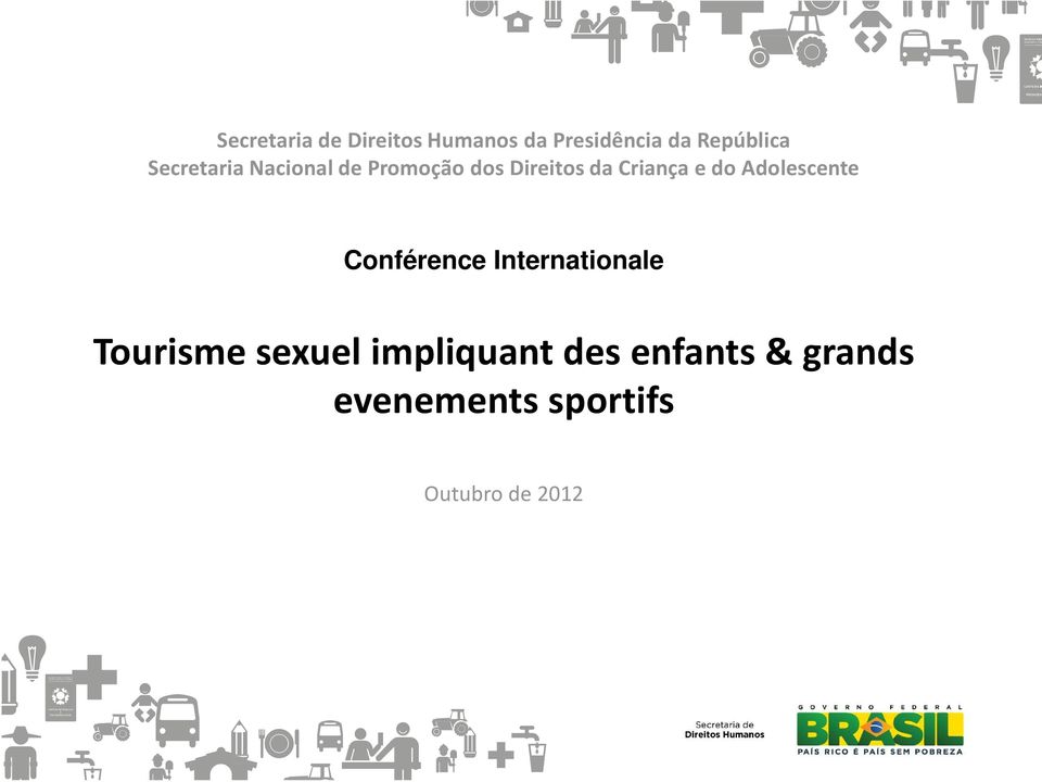 Adolescente Conférence Internationale Tourisme sexuel