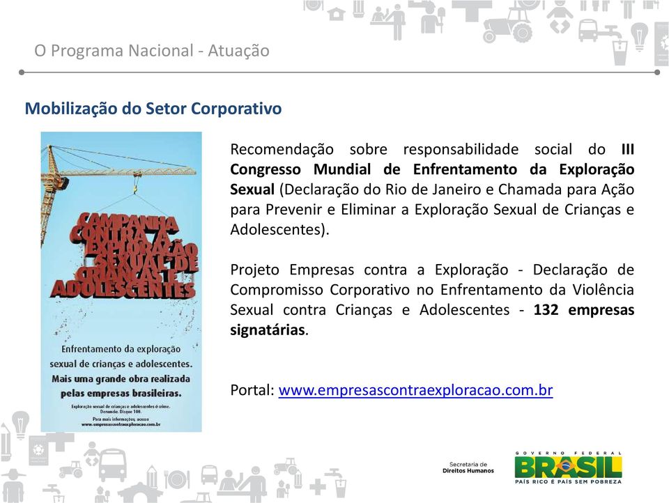 Exploração Sexual de Crianças e Adolescentes).