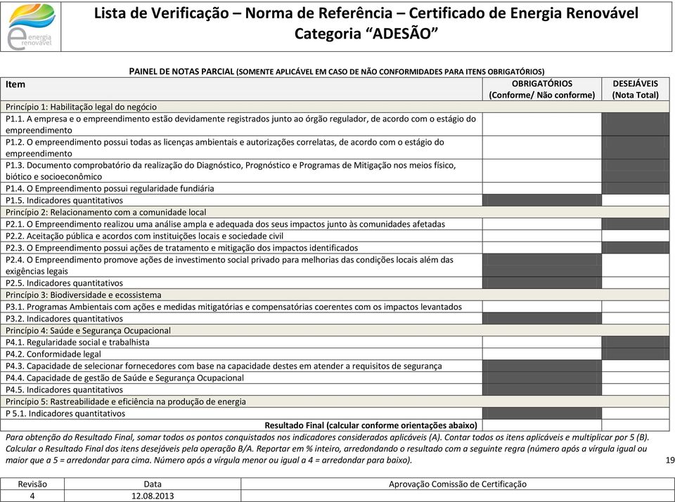 O empreendiment pssui tdas as licenças ambientais e autrizações crrelatas, de acrd cm estági d empreendiment P1.3.