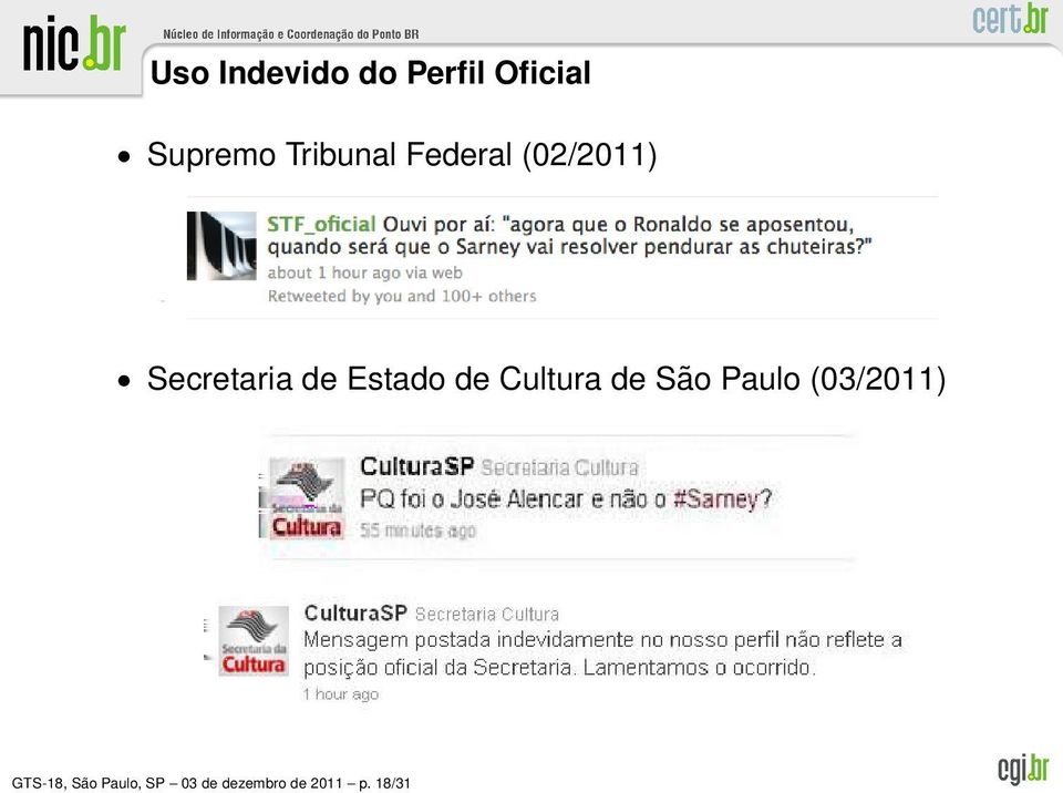 Estado de Cultura de São Paulo (03/2011)