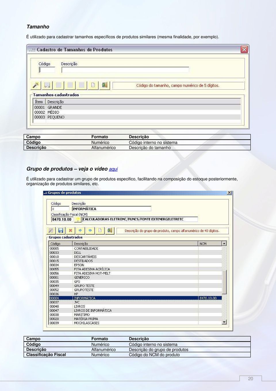 para cadastrar um grupo de produtos especifico, facilitando na composição do estoque posteriormente, organização de produtos