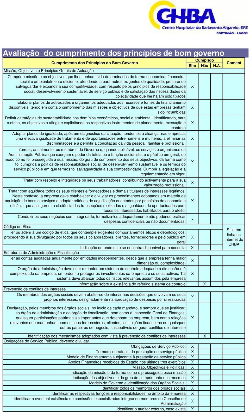 respeito pelos princípios de responsabilidade social, desenvolvimento sustentável, de serviço público e de satisfação das necessidades da colectividade que lhe hajam sido fixados Elaborar planos de