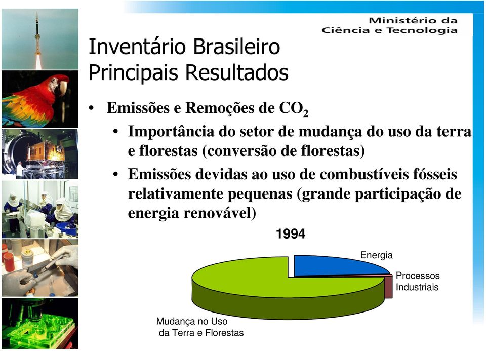 devidas ao uso de combustíveis fósseis relativamente pequenas (grande participação de