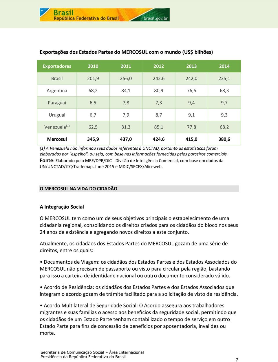 foram elaborados por "espelho", ou seja, com base nas informações fornecidas pelos parceiros comerciais.