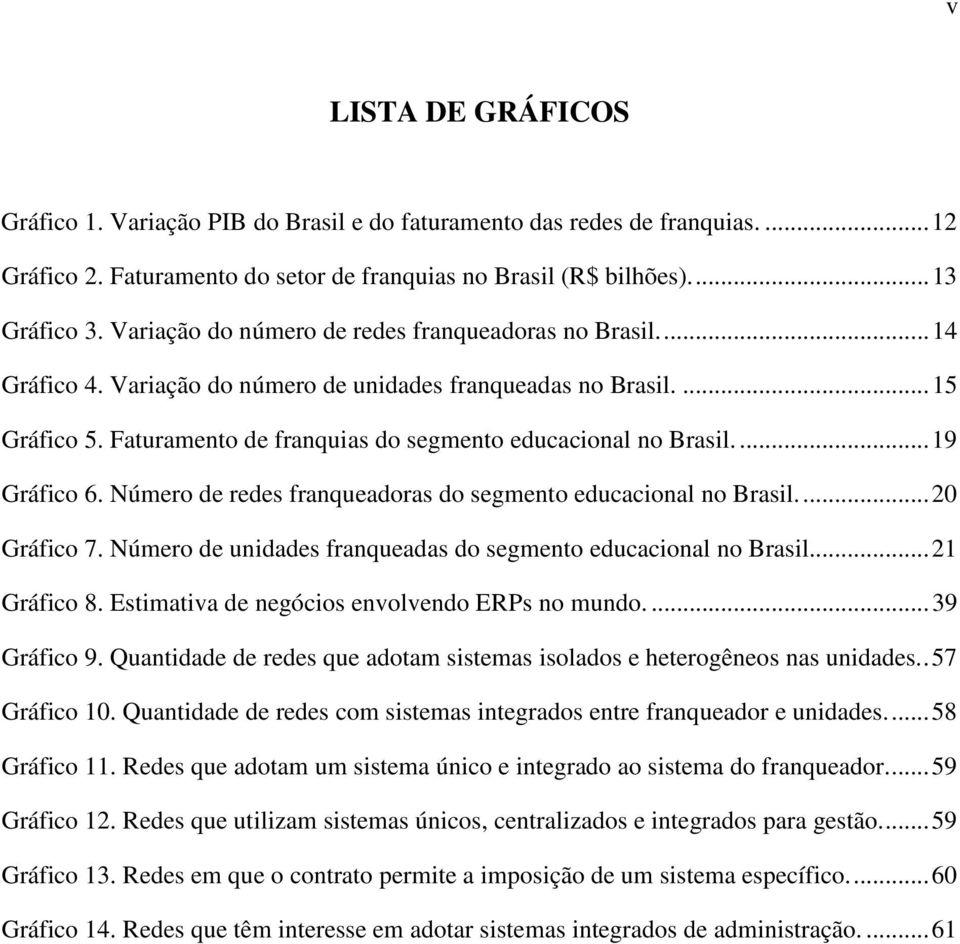 ...19 Gráfico 6. Número de redes franqueadoras do segmento educacional no Brasil...20 Gráfico 7. Número de unidades franqueadas do segmento educacional no Brasil...21 Gráfico 8.