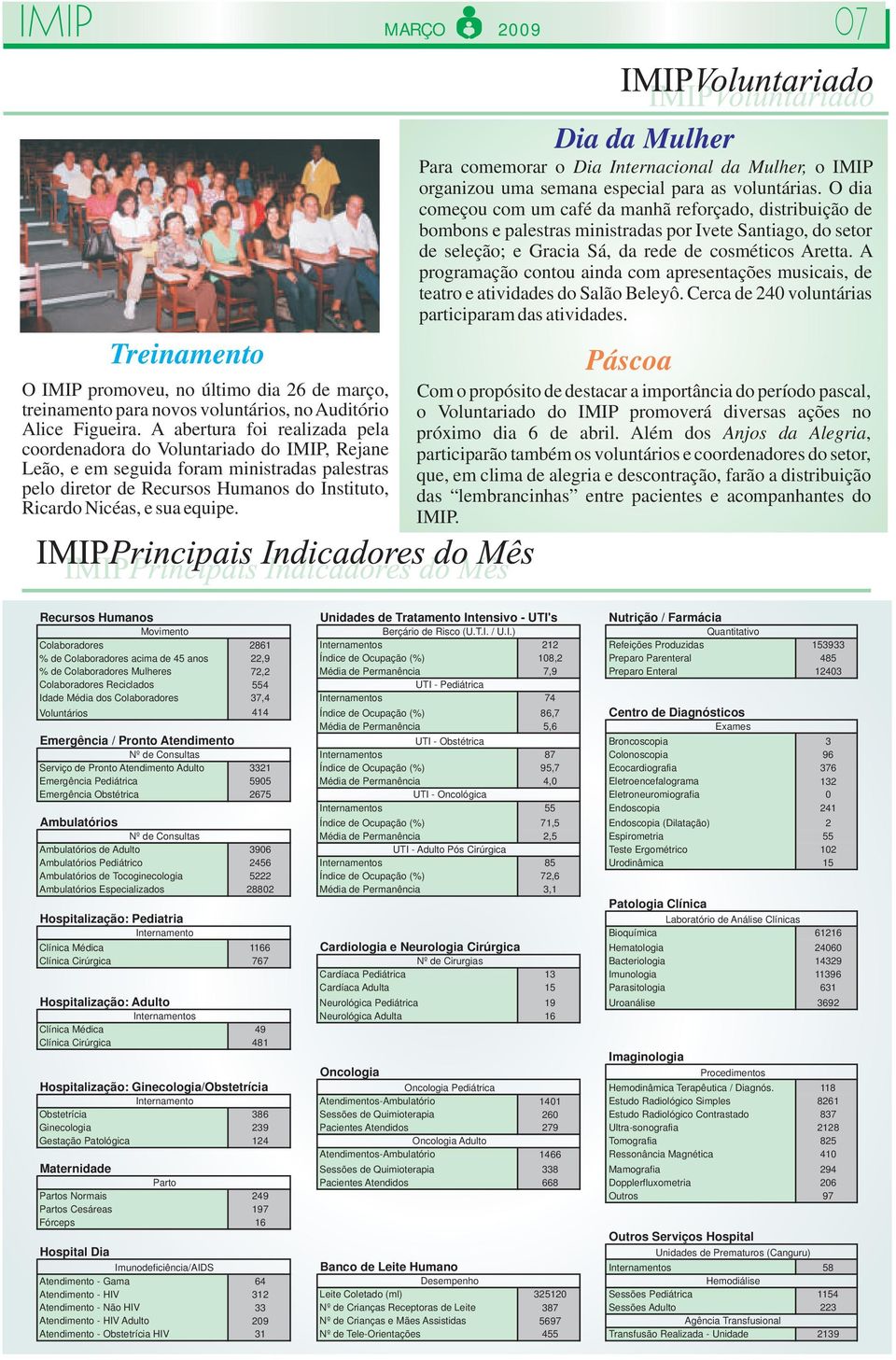 Dia da Mulher Para comemorar o Dia Internacional da Mulher, o IMIP organizou uma semana especial para as voluntárias.