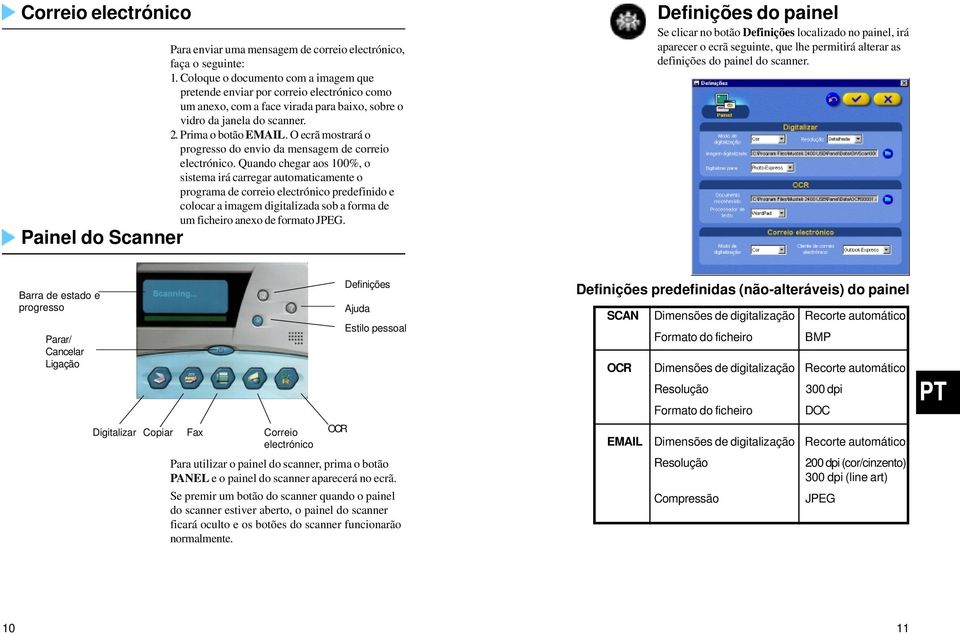 O ecrã mostrará o progresso do envio da mensagem de correio electrónico.