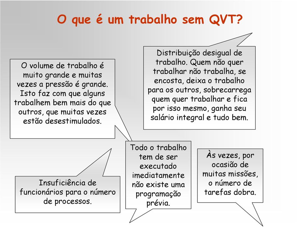 Quem não quer trabalhar não trabalha, se encosta, deixa o trabalho para os outros, sobrecarrega quem quer trabalhar e fica por isso mesmo, ganha seu