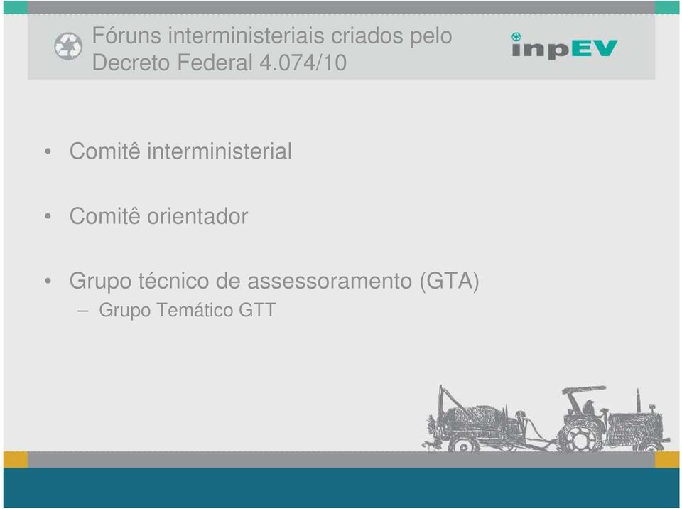 074/10 Comitê interministerial Comitê