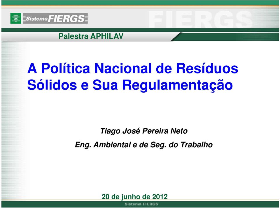 Tiago José Pereira Neto Eng.