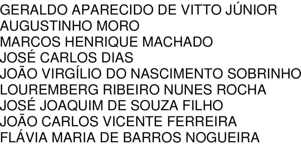 SOBRINHO LOUREMBERG RIBEIRO NUNES ROCHA JOSÉ JOAQUIM DE SOUZA