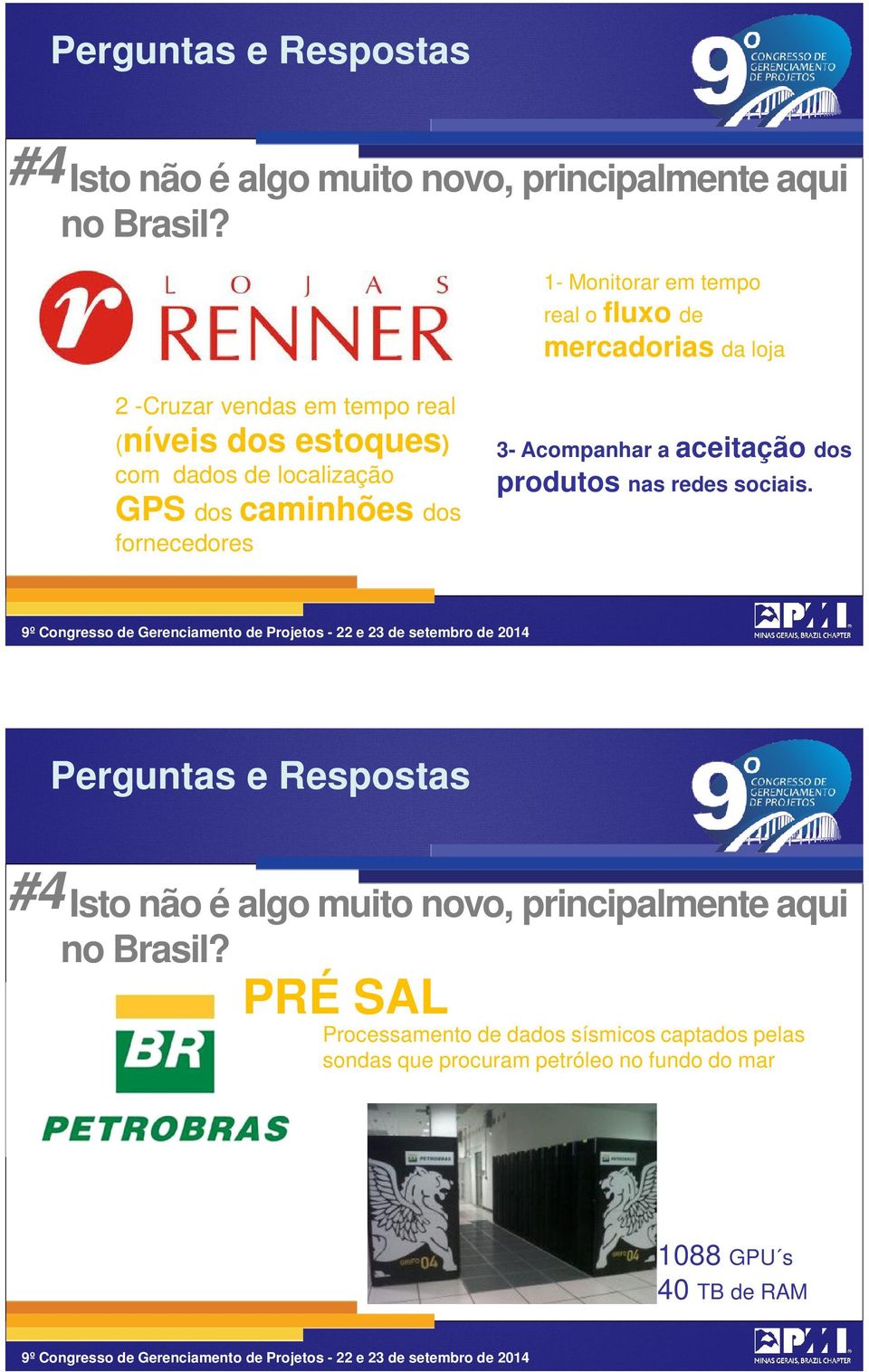 de localização GPS dos caminhões dos 3- Acompanhar a aceitação dos produtos nas redes sociais.