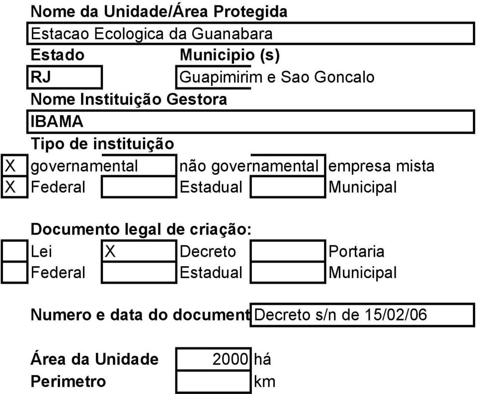empresa mista X Federal Estadual Municipal Documento legal de criação: Lei X Decreto Portaria
