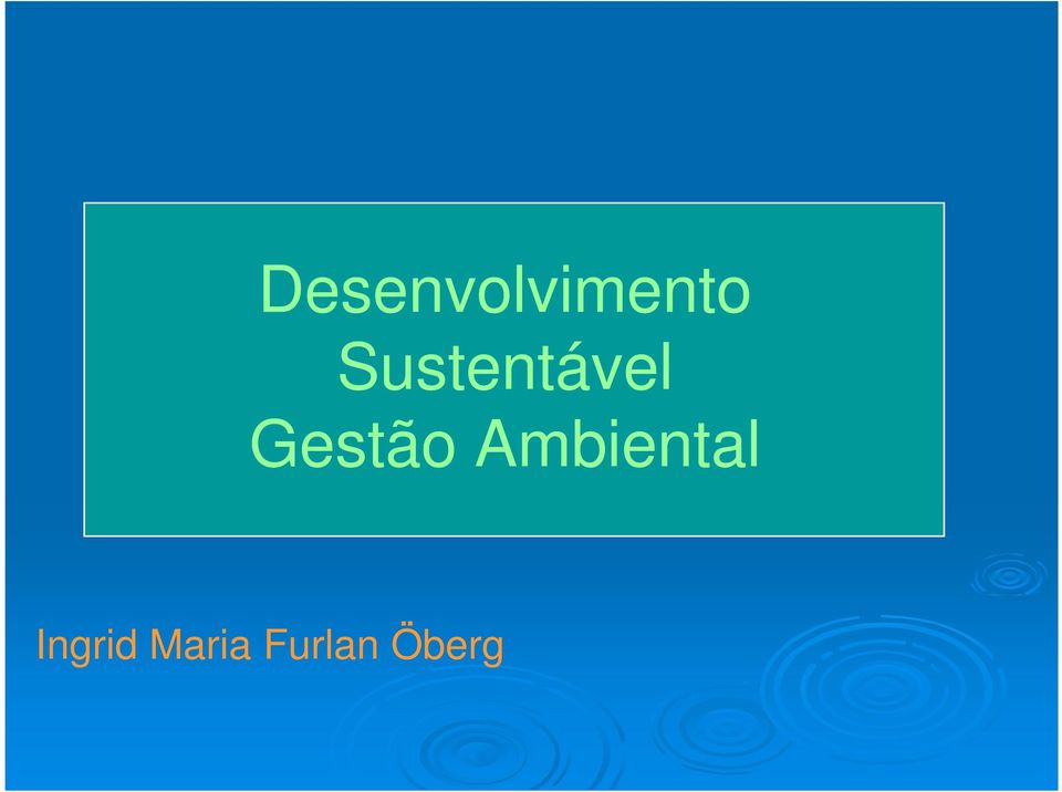 Gestão Ambiental