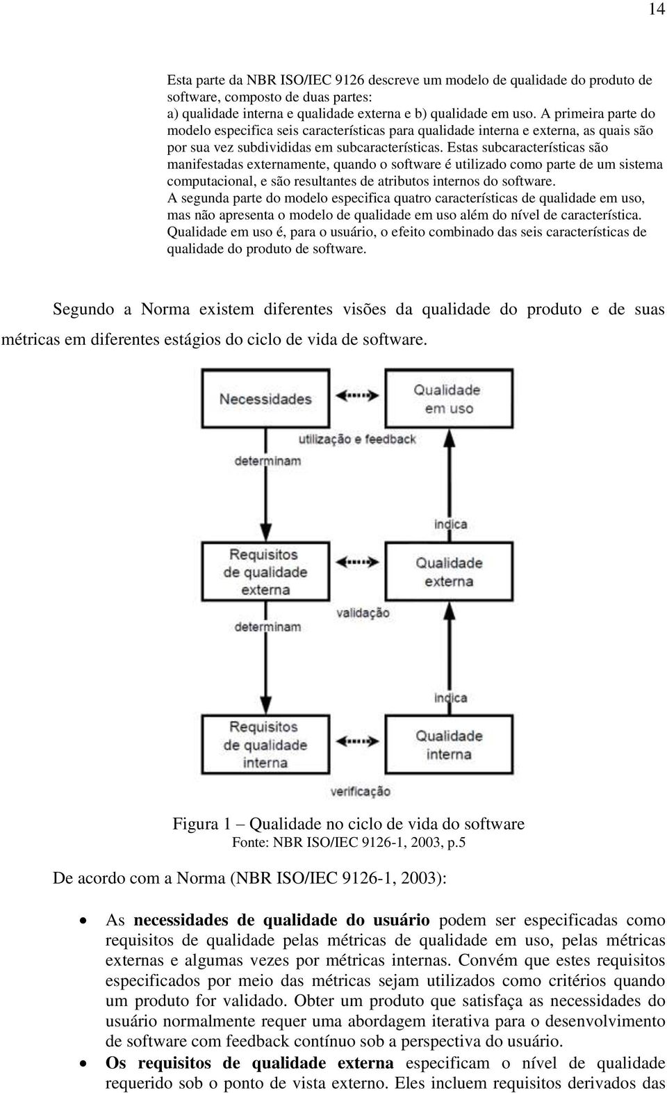 Estas subcaracterísticas são manifestadas externamente, quando o software é utilizado como parte de um sistema computacional, e são resultantes de atributos internos do software.