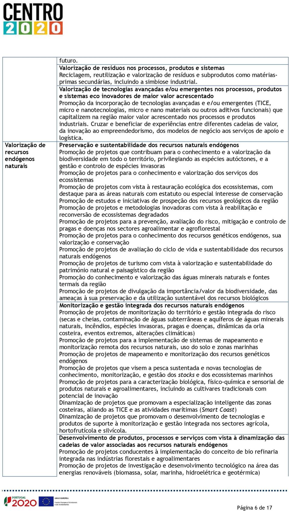 Valorização de tecnologias avançadas e/ou emergentes nos processos, produtos e sistemas eco inovadores de maior valor acrescentado Promoção da incorporação de tecnologias avançadas e e/ou emergentes