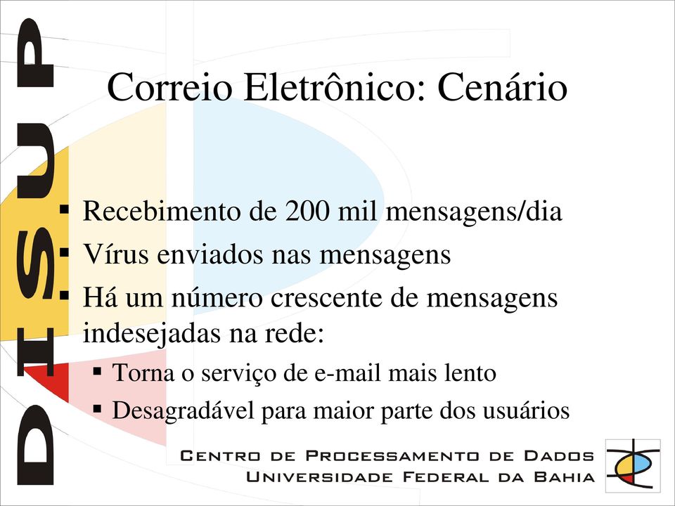 crescente de mensagens indesejadas na rede: Torna o