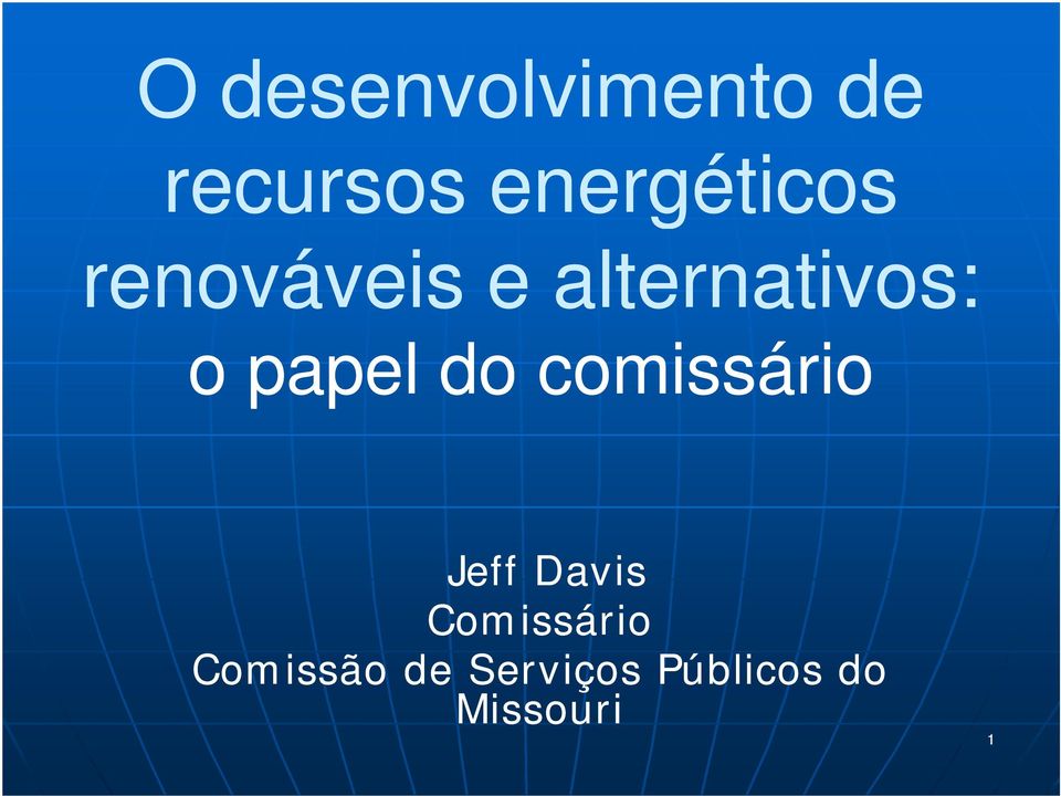 o papel do comissário Jeff Davis