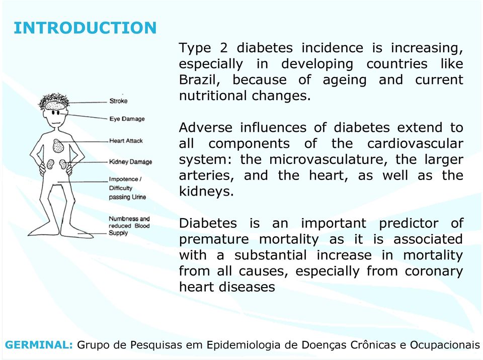 Adverse influences of diabetes extend to all components of the cardiovascular system: the microvasculature, the larger