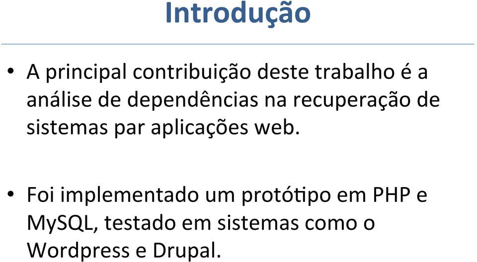 aplicações web.