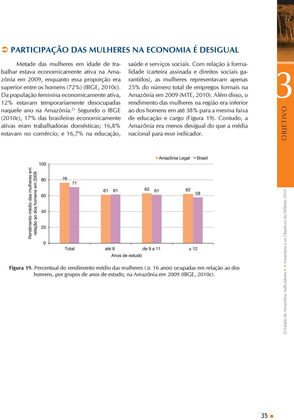 21 Segundo o IBGE (2010c), 17% das brasileiras economicamente ativas eram trabalhadoras domésticas; 16,8% estavam no comércio; e 16,7% na educação, saúde e serviços sociais.