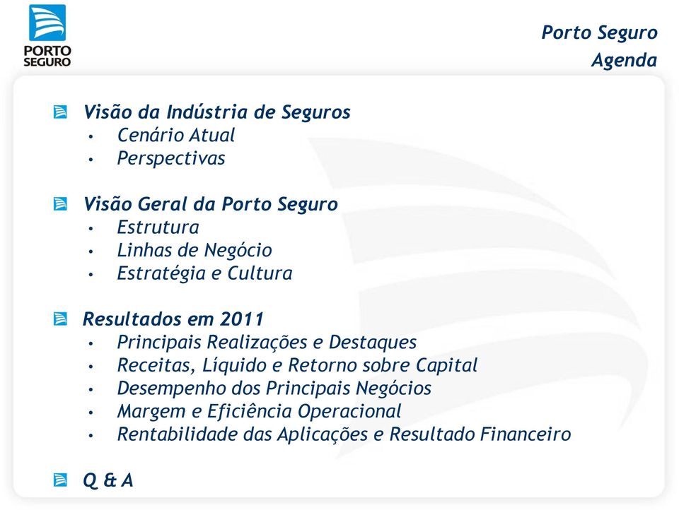 Realizações e Destaques Receitas, Líquido e Retorno sobre Capital Desempenho dos