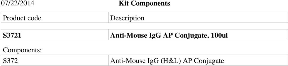 Description Anti-Mouse IgG AP