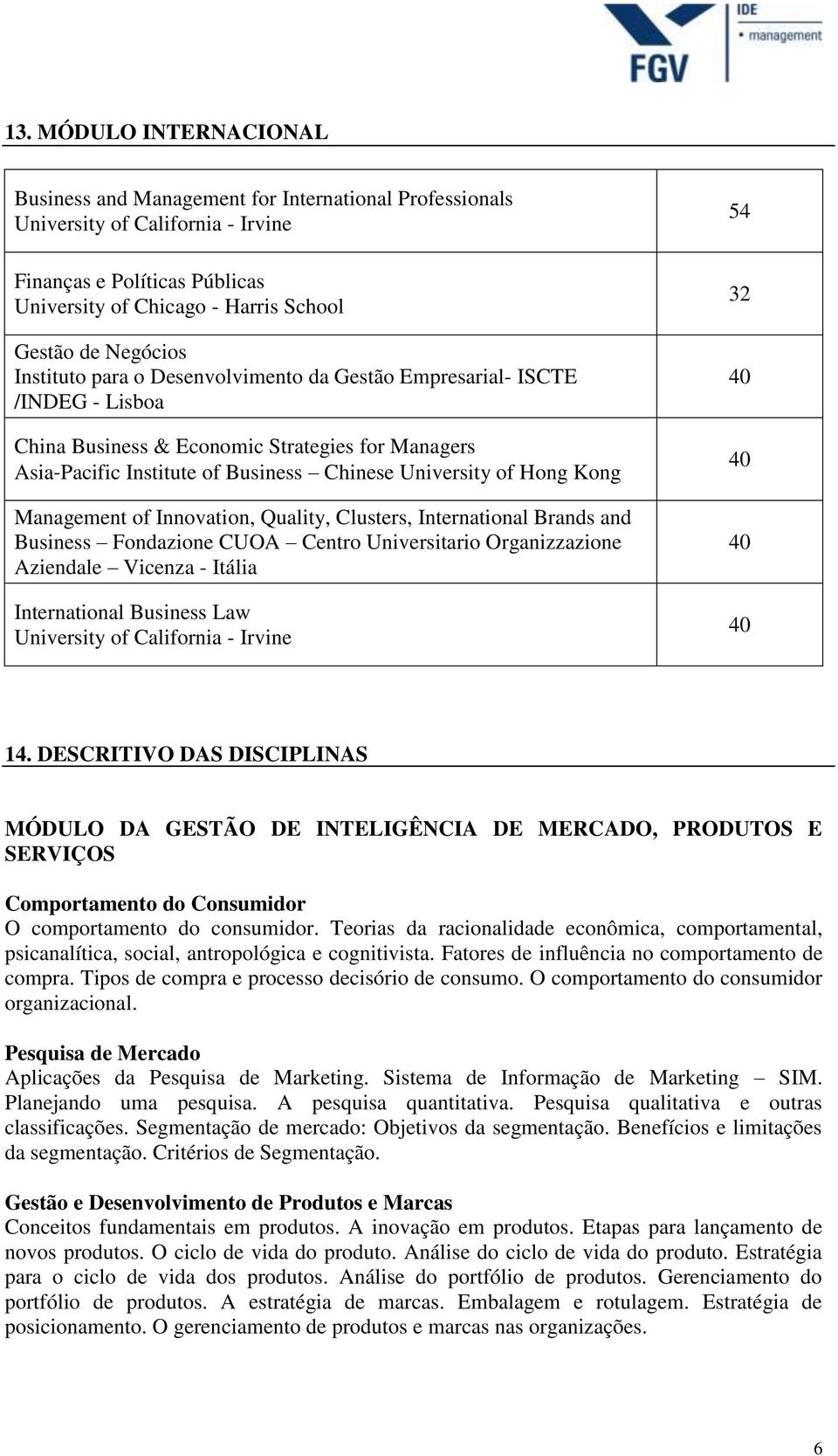 Kong Management of Innovation, Quality, Clusters, International Brands and Business Fondazione CUOA Centro Universitario Organizzazione Aziendale Vicenza - Itália International Business Law