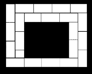 PASSO 2 - Construindo a Base Utilize a distribuição de tijolos abaixo, ajustando o espaçamento entre tijolos para se obter as medidas indicadas até a 9ª fiada, fazendo sempre a amarração das paredes.
