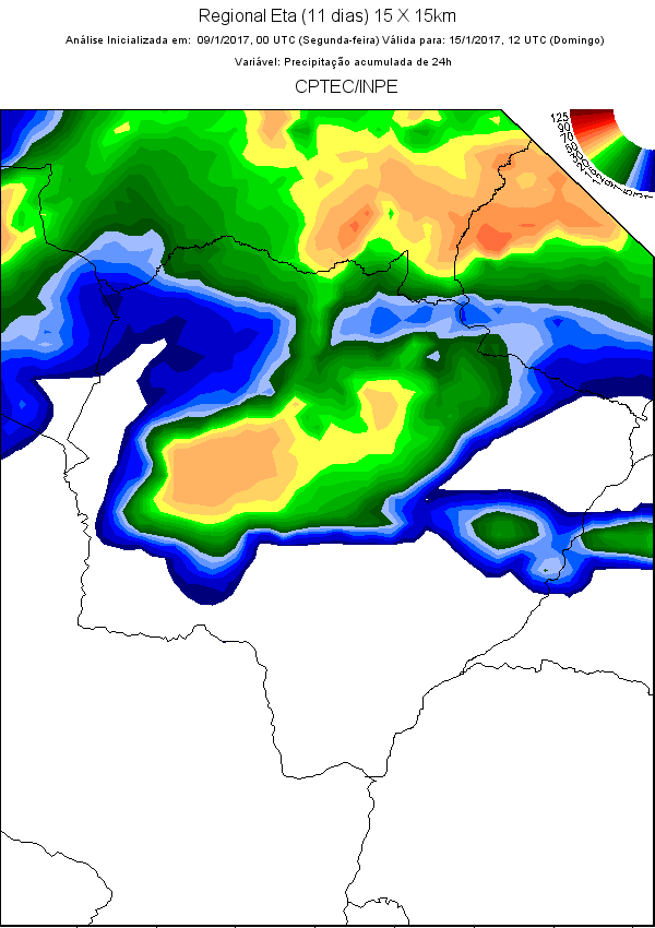 previsibilidade climática sazonal. A previsão de temperatura do ar para o trimestre JFM/2017, no centrosul do País, é em torno da normal climatológica, porém com alta variabilidade espacial.