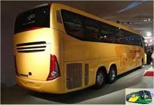 350 kg poliéster + fibra de vidro / ônibus (5% peso GB) 20% redução em peso Eliminação de defeitos