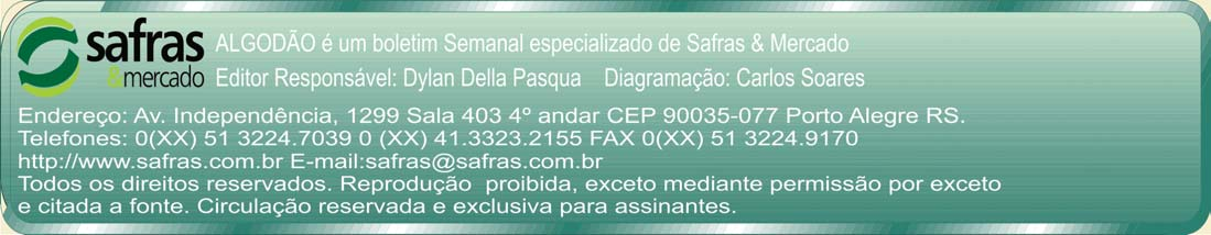 agosto/2013, ficaram em 11.049 toneladas na semana encerrada em 13 de março de 2014. Na semana anterior, o volume havia sido de 13.059 toneladas, ou seja, houve uma retração de 2.009 toneladas.