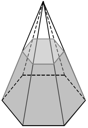 A área da base é 36cm 2. Uma secção transversal feita a 3cm da base tem 9cm 2 de área. Diante do exposto, assinale a alternativa que apresenta a altura da pirâmide. a) 2cm. b) 3cm. c) 4cm. d) 5cm.