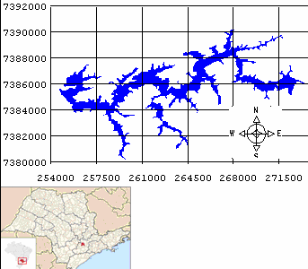 específicas, em suspensão ou dissolvidas na água, que A área de estudo selecionada para o causam mudanças da resposta espectral da água e que não desenvolvimento da pesquisa foi o Reservatório de são