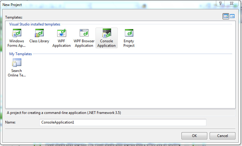 AULA 02 PRELIMINARES Como utilizar o CSharp Express 1.1. Criando um novo projeto com aplicações Console Application Para criar um novo projeto, selecione as opções File, New Project. Figura 1.