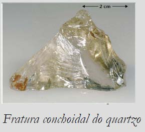 Quando os minerais não se partem em planos, mas segundo uma superfície irregular.