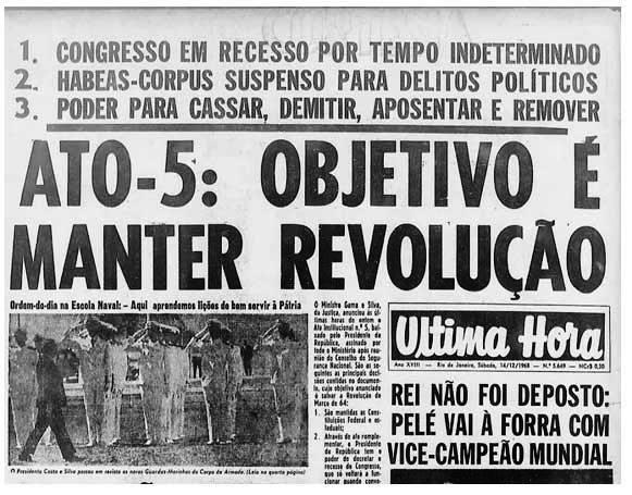 4. (1,0) A respeito do regime militar, instalado no país após 31 de março de 1964, assinale a alternativa incorreta.