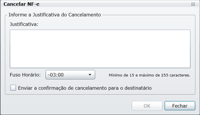 Localize a nota Autorizada no menu Nota Fiscal E use a lupa para Cancelar Ao entrar na nota com a lupa, use o botão Cancelar e justifique: Ao cancelar, a situação da nota no Gerenciar NF-e passará