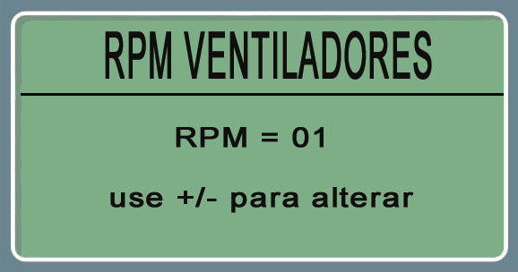 3. Sistema Vortex 3.2 Rotação Outro ponto de regulagem é a rotação dos ventiladores que aumenta proporcionalmente a velocidade do ar na barra.