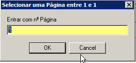 Tendo várias Páginas em um Relatório e se desejar poderá selecionar o número da Página para Ir diretamente para a selecionada Clicando em OK será direcionado a Página Esta Opção efetua uma cópia
