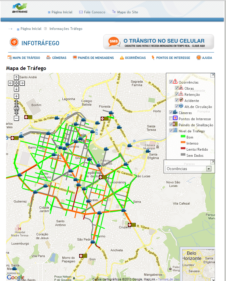 Soluções de logística urbana Sistema de informação do tráfego com