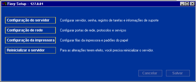5-4 Configuração do Fiery EX2101 a partir de um computador Windows Independentemente da forma de acesso remoto à configuração,