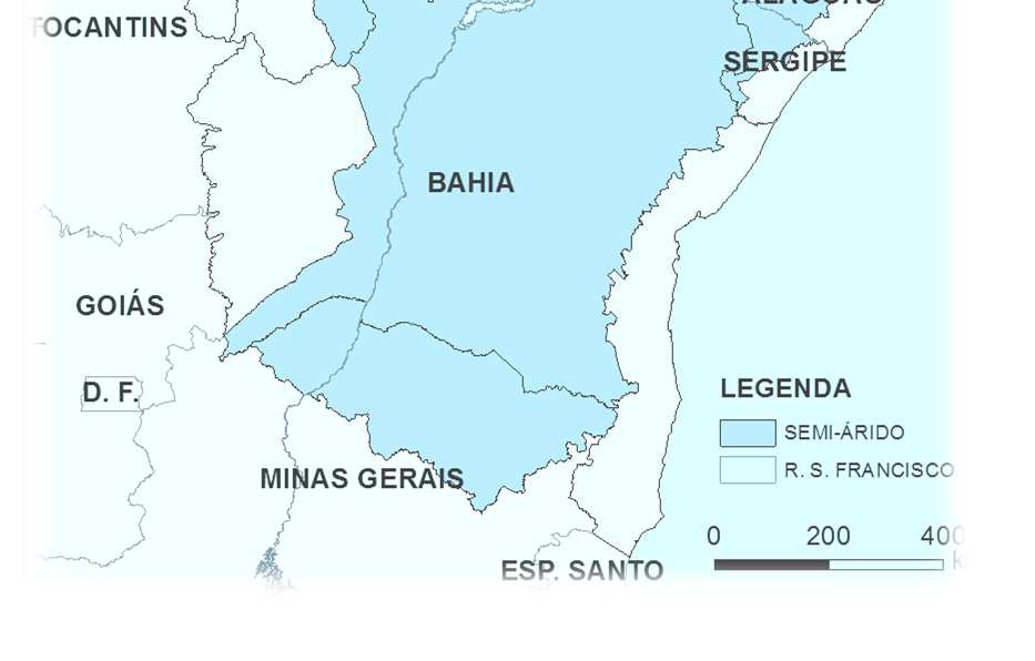 Trópico Semi-Árido Brasileiro Abrangência: isoieta 800mm 8 estados do Nordeste mais o Norte de MG Municípios: 1.