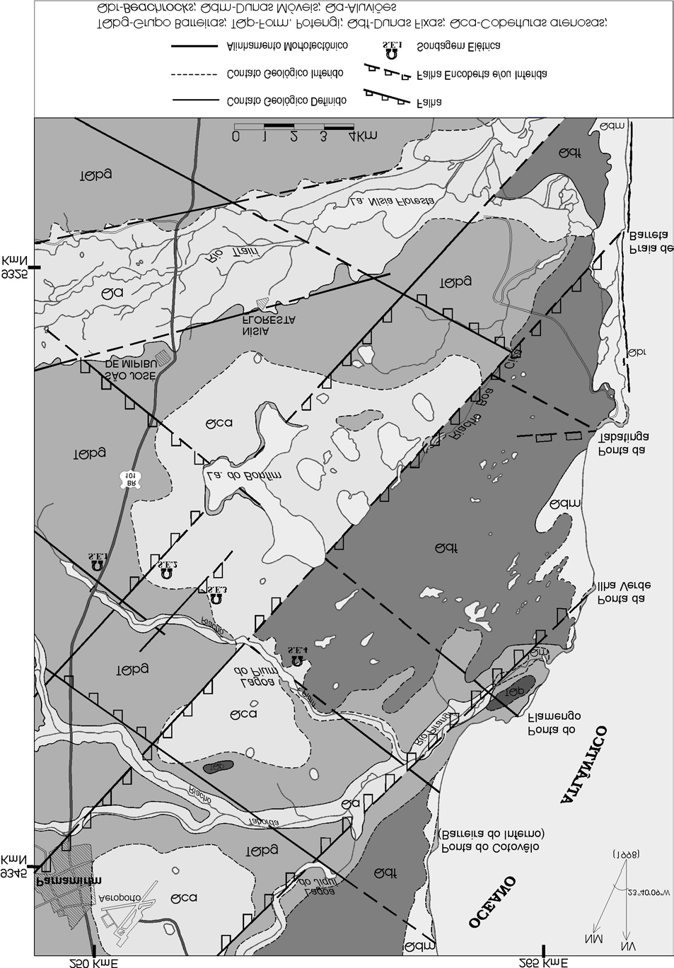 Figura 2 Mapa geológico simplificado da área.